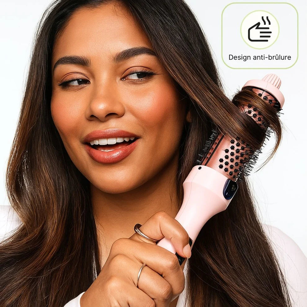 CoreFlex™ – Brosse Thermique Ionique 3-en-1 : Lissage, Volume & Boucles