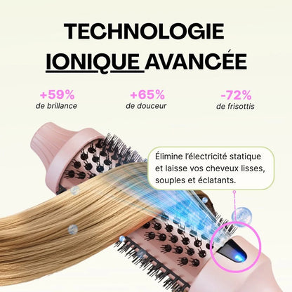 CoreFlex™ – Brosse Thermique Ionique 3-en-1 : Lissage, Volume & Boucles